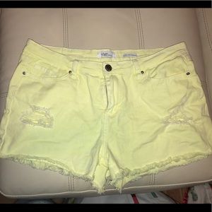 Yellow Jean Shorts size 13/31